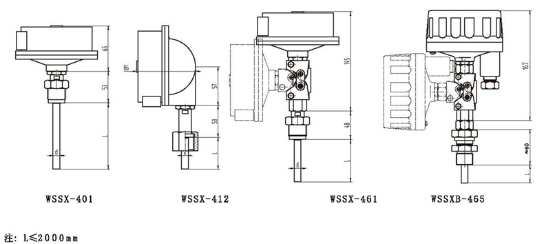 WSSX工業雙金屬溫度計（電接點型螺紋式）_http://m.ymyuan.cn_雙金屬溫度計_第3張